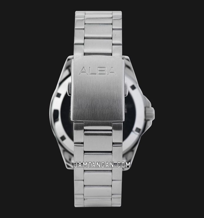 Alba Mechanical AL4457X1 Automatic Men Black Patterned Dial Stainless Steel Strap