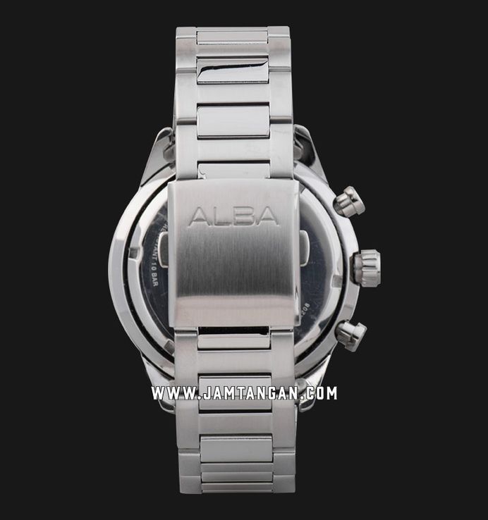 Alba Active AM3889X1 Chronograph Men Green Dial Stainless Steel Strap