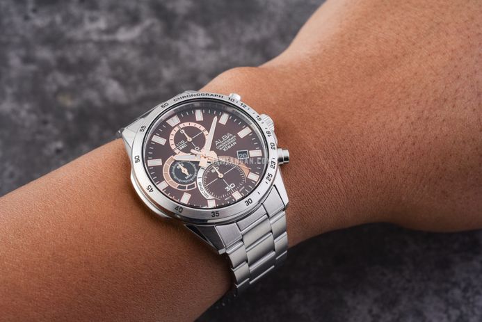 Alba Active AM3967X1 Chronograph Men Brown Dial Stainless Steel Strap