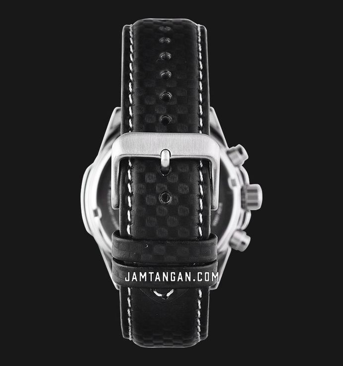 Alba Active AM3975X1 Chronograph Men Black Dial Black Leather Strap