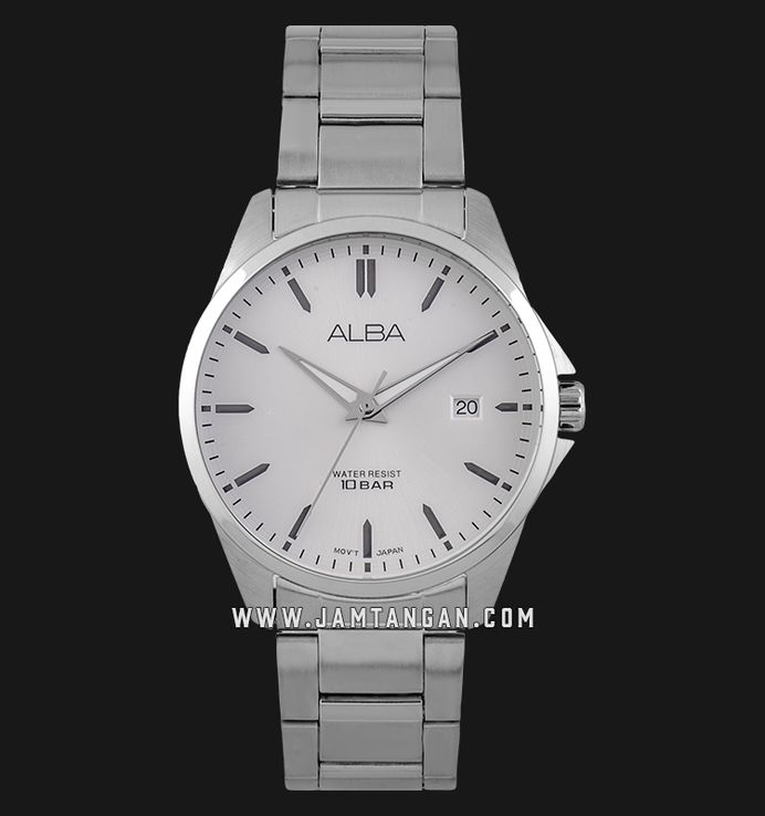Alba AS9J71X1 Men Silver Dial Stainless Steel Strap