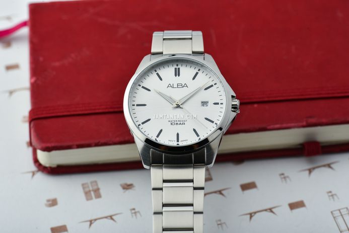 Alba AS9J71X1 Men Silver Dial Stainless Steel Strap