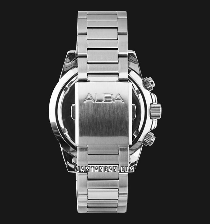 Alba Active AT3J37X1 Men Chronograph Black Dial Stainless Steel Strap