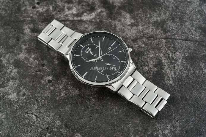 Alba Prestige AW4003X1 Men Chronograph Black Pattern Dial Stainless Steel Strap