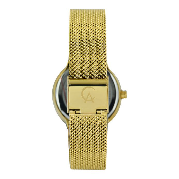 Alexandre Christie Passion AC 2B20 BF BGPIV Ladies Gold Dial Gold Mesh Strap