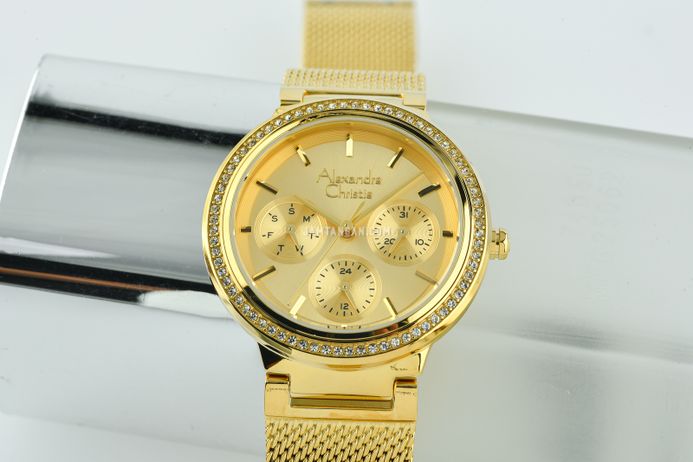 Alexandre Christie Passion AC 2B20 BF BGPIV Ladies Gold Dial Gold