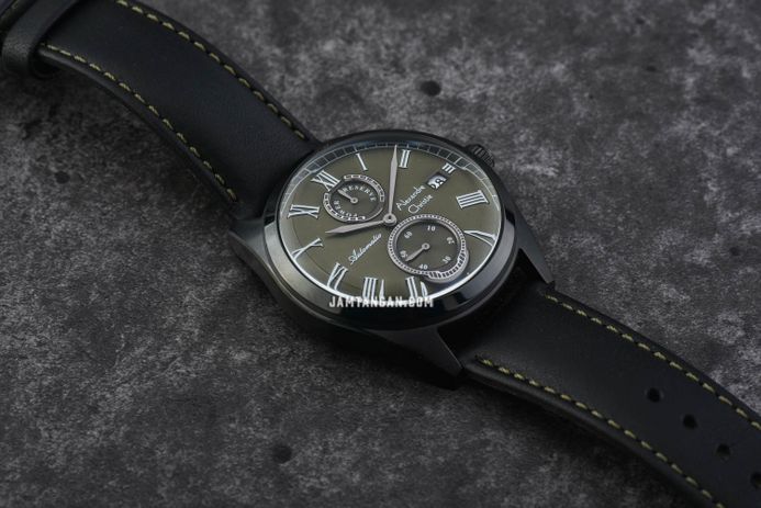 Alexandre Christie Automatic AC 3040 MA LIPGN Men Green Dial Black Leather Strap + Extra Strap