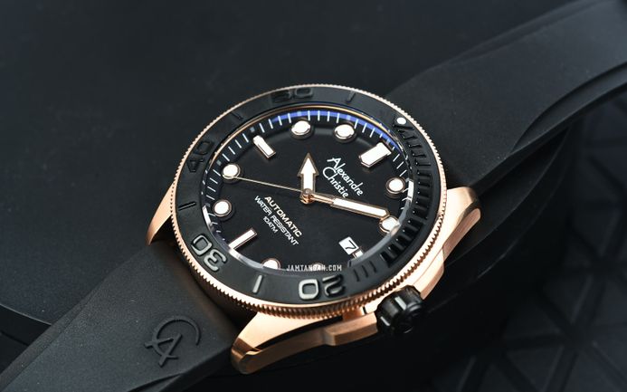 Alexandre Christie Automatic AC 3042 MA RBRBA Men Black Dial Black ...