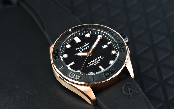 Alexandre Christie Automatic AC 3042 MA RBRBA Men Black Dial Black ...