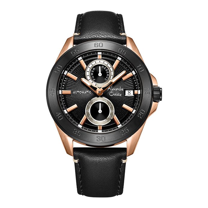 Alexandre Christie Automatic AC 3045 MA LBRBA Man Black Dial Black ...
