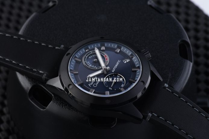 Alexandre Christie Automatic AC 3046 MA LIPBU Men Blue Dial Black Leather Strap