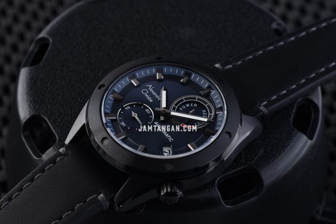 Alexandre Christie Automatic AC 3046 MA LIPBU Men Blue Dial Black Leather Strap