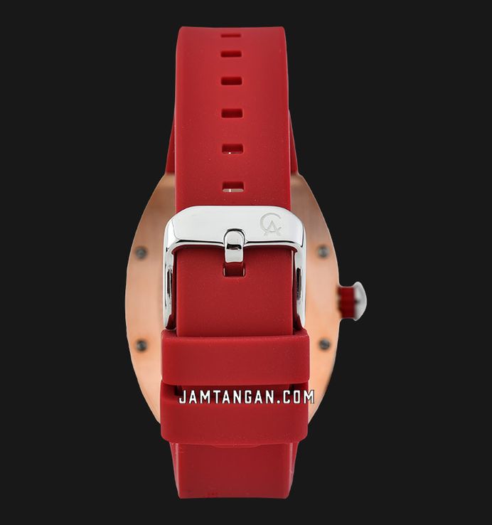 Alexandre Christie Passion AC 5001 LH RTRRE Ladies Multicolor Dial Red Rubber Strap