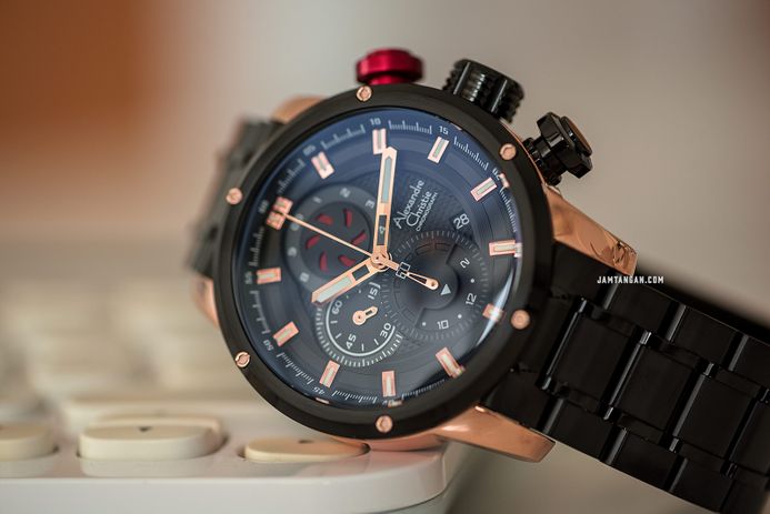 Alexandre Christie Chronograph AC 6239 MC BBRBA Men Black Dial