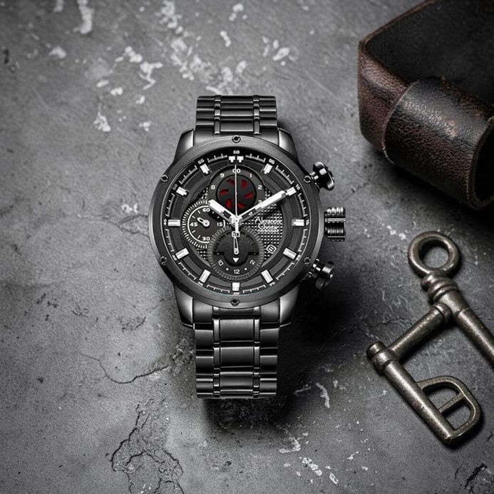 Alexandre Christie Chronograph AC 6239 MC BIPBARE Men Black Dial