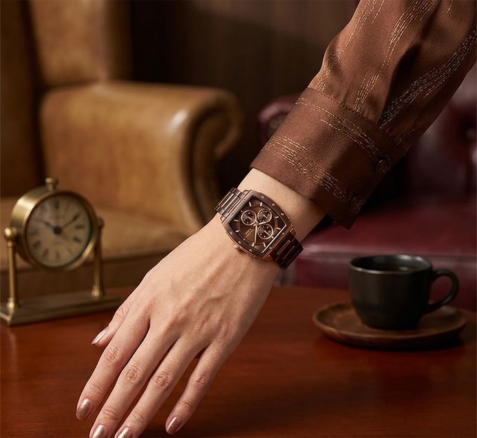 Alexandre Christie AC 6376 BF BROBO Ladies Brown Dial Brown