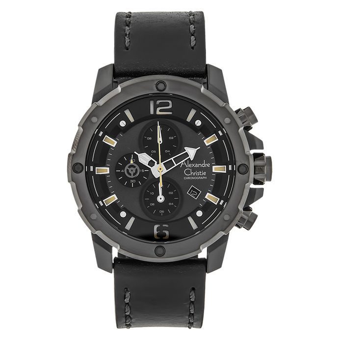 Alexandre Christie Chronograph AC 6410 MC LEPBA Men Black Dial