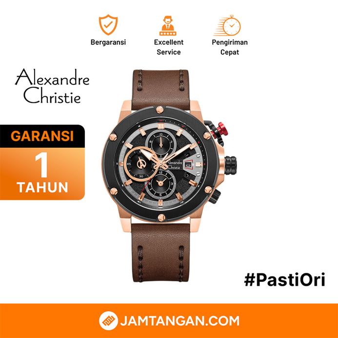 Alexandre Christie Chronograph AC 6491 GC LBRBA Men Black Dial
