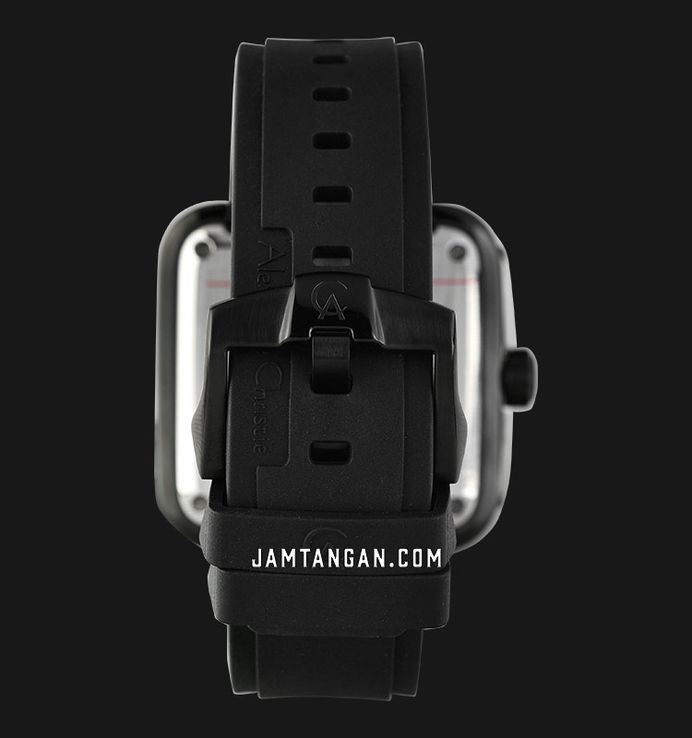 Alexandre Christie Automatic AC 6577 MA RIPBALE V2 Open Heart Dial Black Rubber Strap
