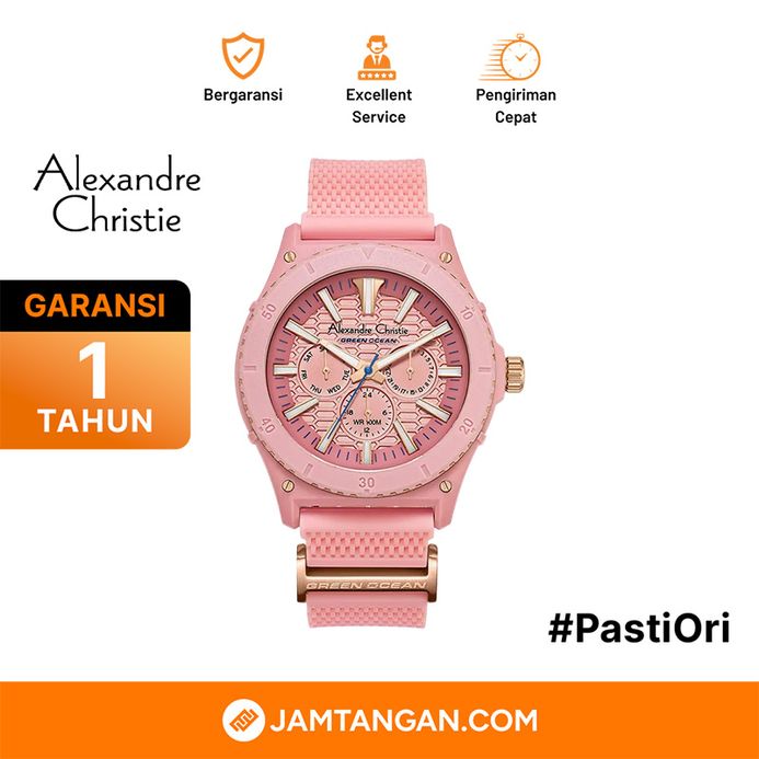 Alexandre Christie Green Ocean AC 6584 MF RRGPN Men Pink Dial Pink