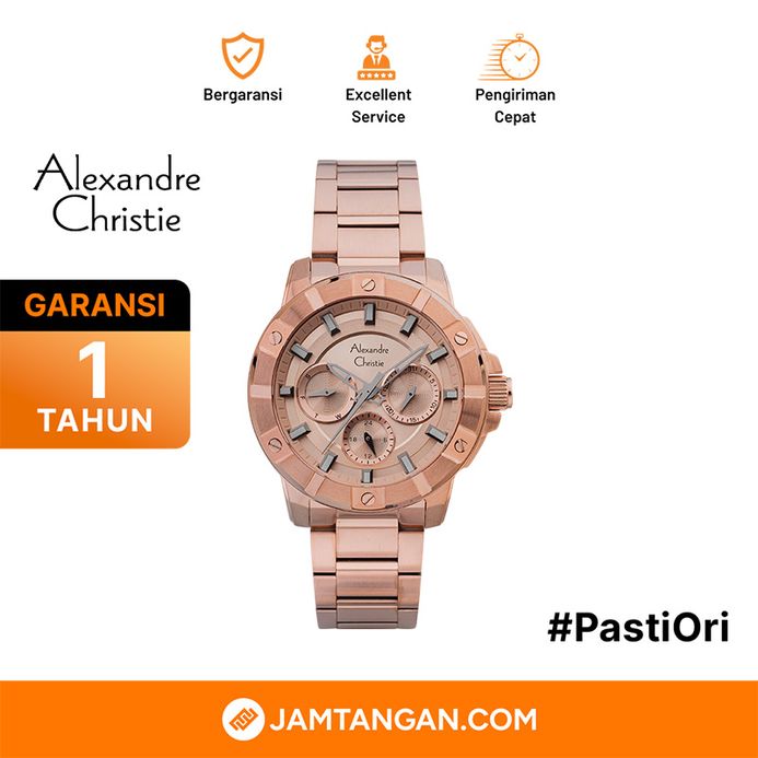 玫瑰 Alexandre Christie AC 6609 BF BRGLN Ladies Rose Gold Dial Rose