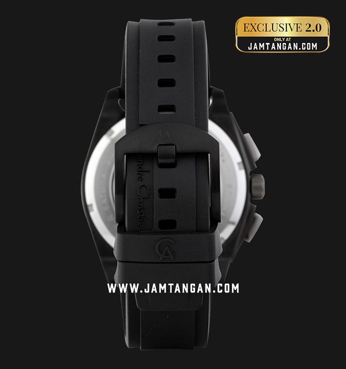 Alexandre Christie Chronograph AC 6612 MC REPBARE Men Black Rubber Strap Exclusive at Jamtangan.com