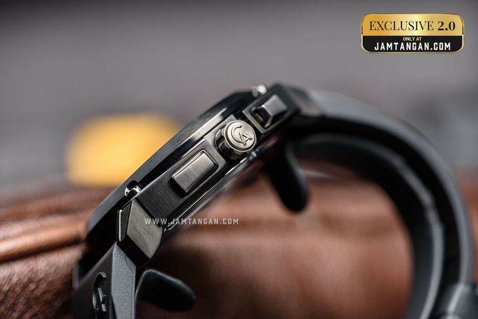 Alexandre Christie Chronograph AC 6612 MC REPBARE Men Black Rubber Strap Exclusive at Jamtangan.com