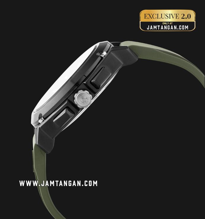 Alexandre Christie Chronograph AC 6612 MC RTBBAGN Men Green Rubber Strap Exclusive at Jamtangan.com