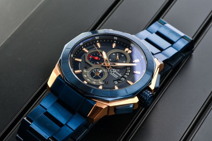 Alexandre Christie Chronograph AC 6632 MC BURBU Men Blue Dial Blue Stainless Steel Strap