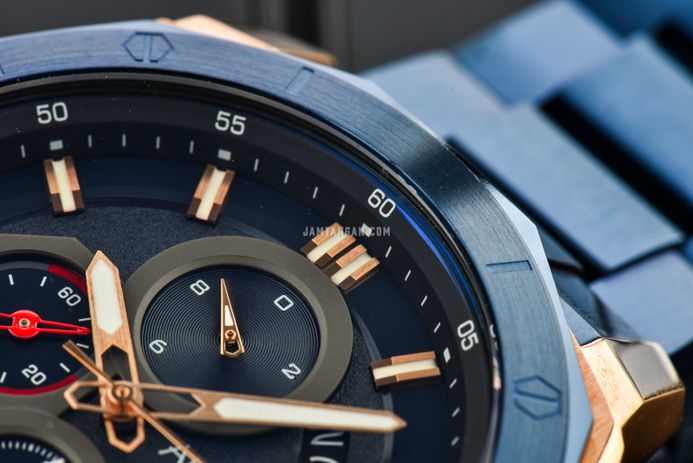 Alexandre Christie Chronograph AC 6632 MC BURBU Men Blue Dial Blue Stainless Steel Strap