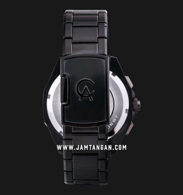 Alexandre Christie Chronograph AC 6645 MC BIPBARE Men Transparency Dial Black Stainless Steel Strap