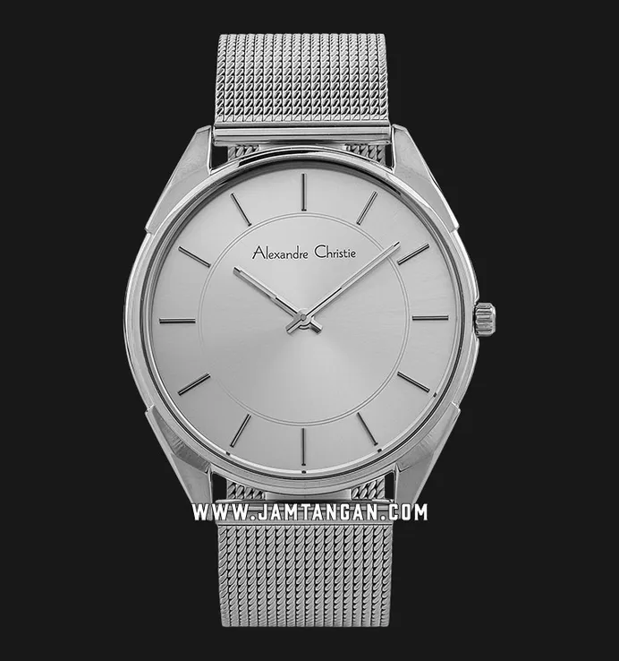 Alexandre Christie Classic AC 8626 MH BSSSL Men Silver Dial Mesh Strap