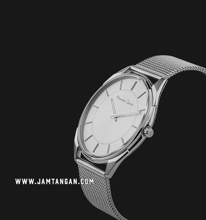 Alexandre Christie Classic AC 8626 MH BSSSL Men Silver Dial Mesh Strap