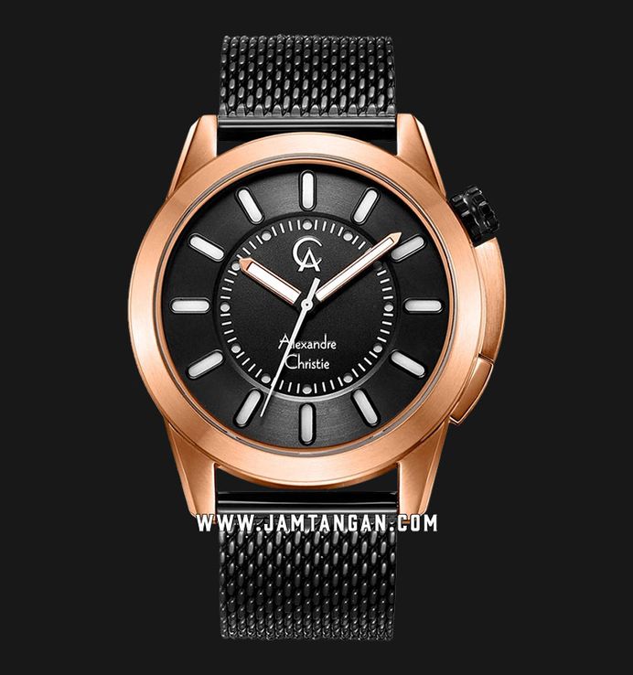 【現金特価】 Alexandre Dial Black Men BBRBA MH 8632 AC Classic Christie アクセサリー