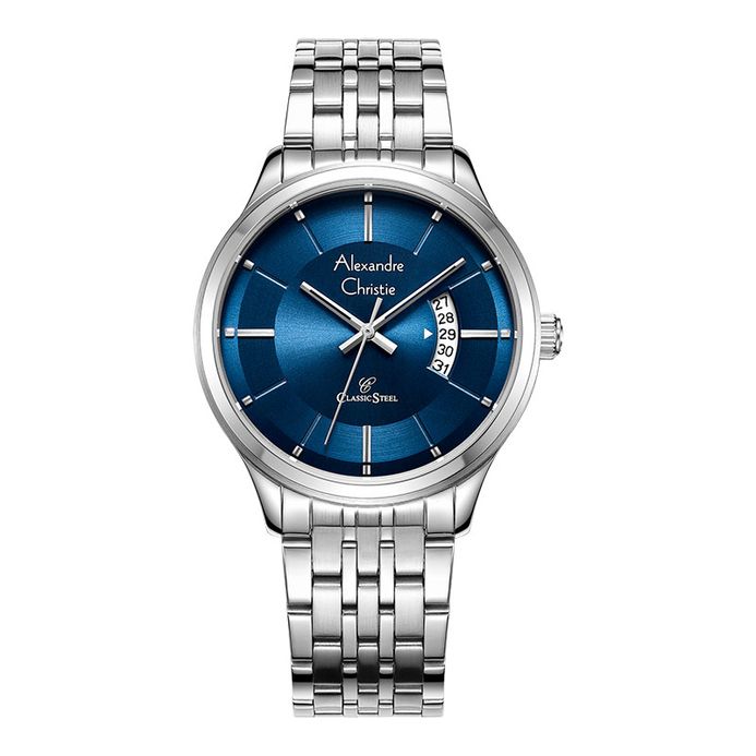 Alexandre Christie Classic Steel AC 8678 MD BSSBU Men Blue Dial