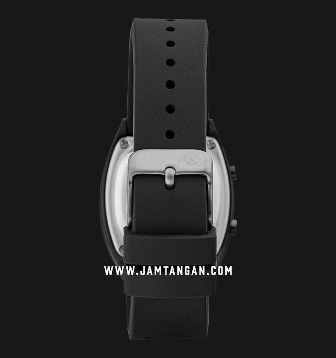 Alexandre Christie Digi AC 9360 LH RIGBA Ladies Black Digital Dial Black Rubber Strap