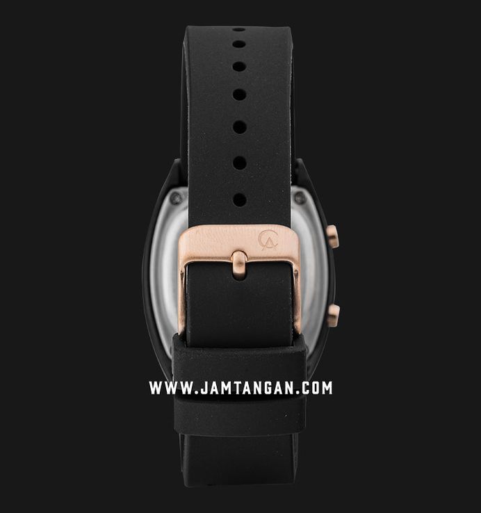 Alexandre Christie Digi AC 9360 LH RRGBA Ladies Black Digital Dial Black Rubber Strap
