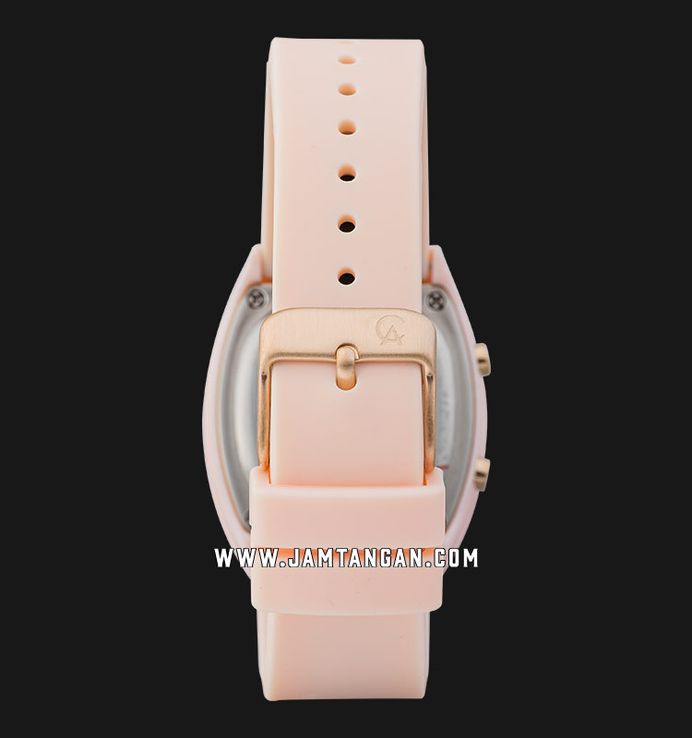 Alexandre Christie Digi AC 9360 LH RRGBALK Ladies Black Digital Dial Light Pink Rubber Strap