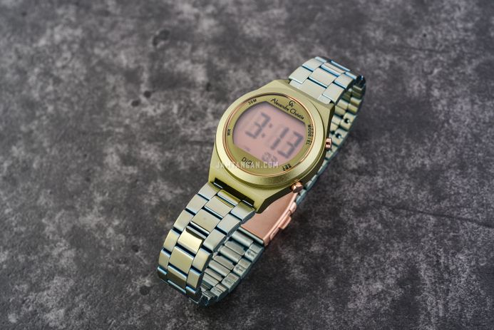 Alexandre Christie Digi AC 9385 LH BGNLE Ladies Digital Dial Green Stainless Steel Strap