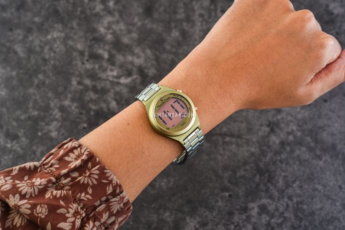 Alexandre Christie Digi AC 9385 LH BGNLE Ladies Digital Dial Green Stainless Steel Strap