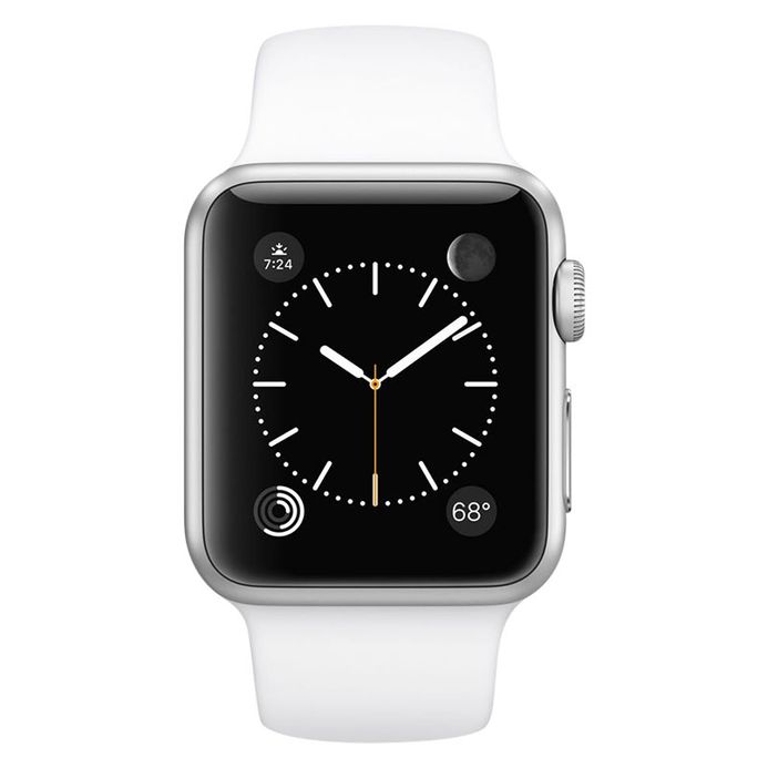Apple Watch 38mm Silver Aluminum Case with White Sport Band