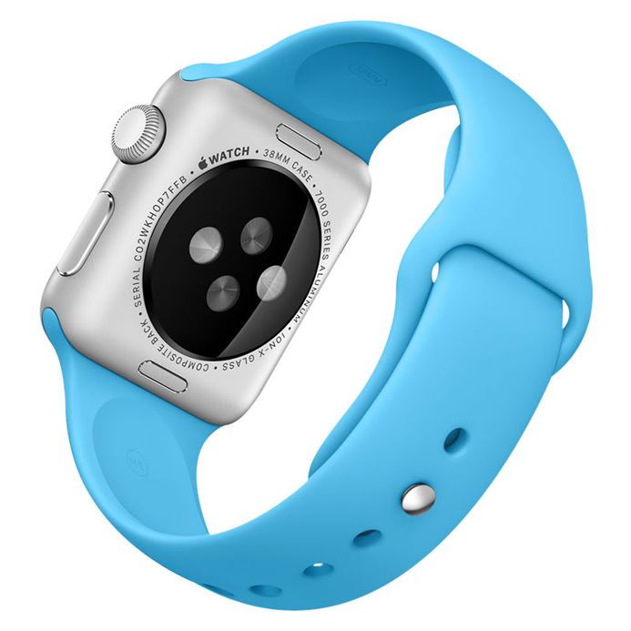 Apple Watch 38mm Silver Aluminum Case with Blue Sport Band