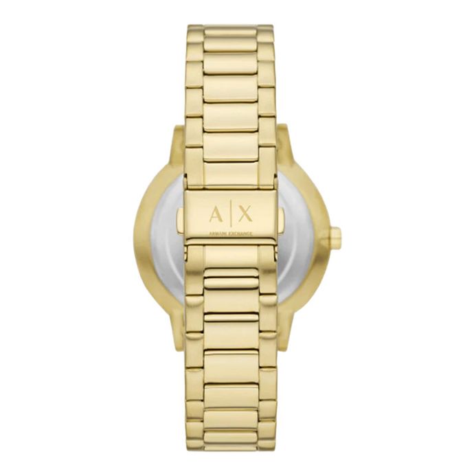 Armani Exchange AX1734 Men Gold Dial Gold Stainless Steel Strap