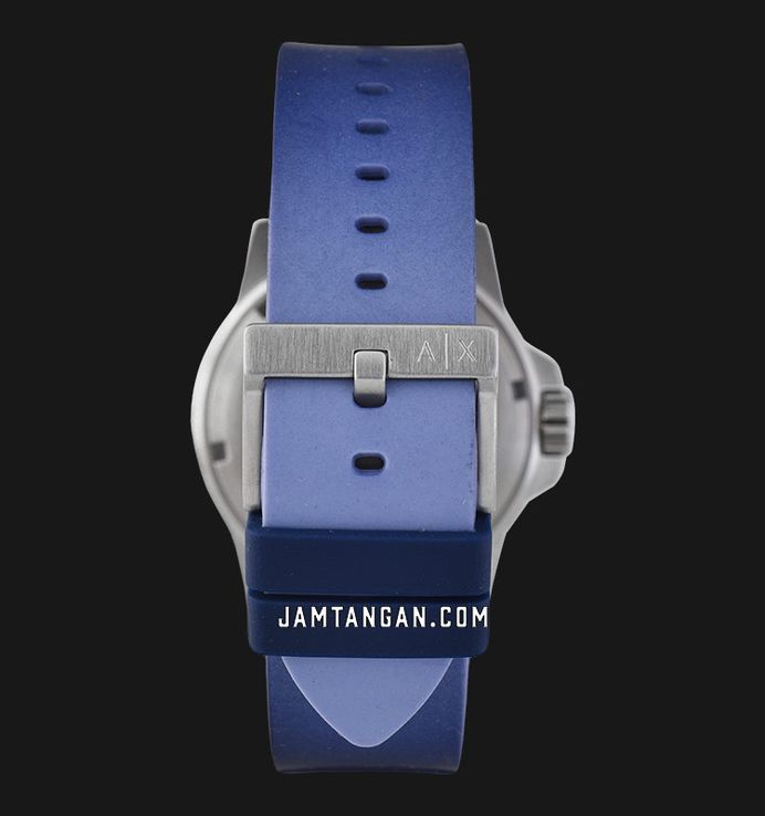 Armani Exchange Leonardo AX1859 White Dial Blue Silicone Strap