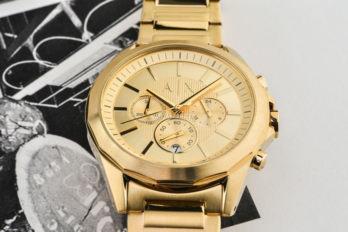 Armani Exchange AX2602 Chronograph Gold Dial Gold Stainless Steel