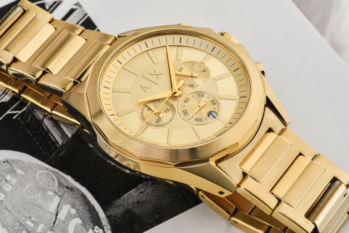 Armani Exchange AX2602 Chronograph Gold Dial Gold Stainless Steel