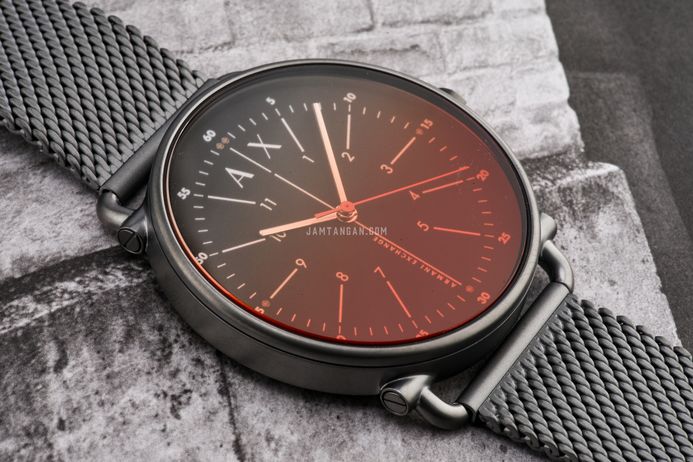 Armani Exchange AX2905 Men Black Color Dial Black Steel Mesh Strap