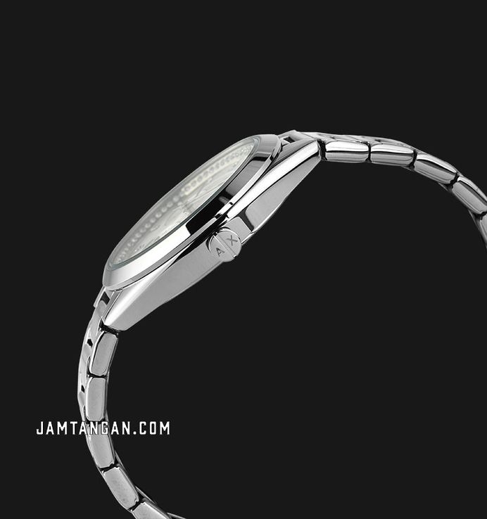 Armani Exchange AX5654 Ladies Silver Dial Stainless Steel Strap