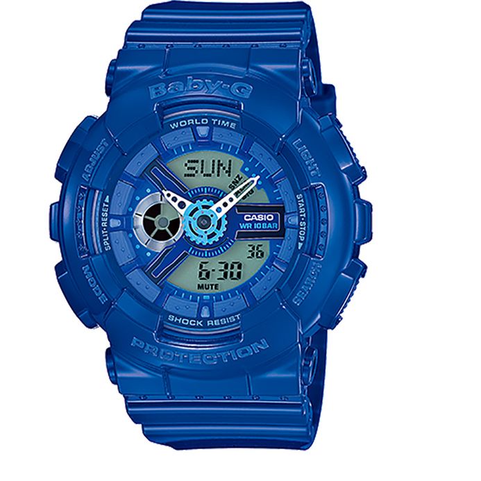 Casio Baby-G BA-110BC-2A BA-110BC-2ADR Digital Analog Dial Blue