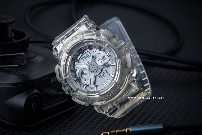 Casio Baby-G BA-110CR-7ADR Aqua Planet Digital Analog Dial Transparent Resin Band